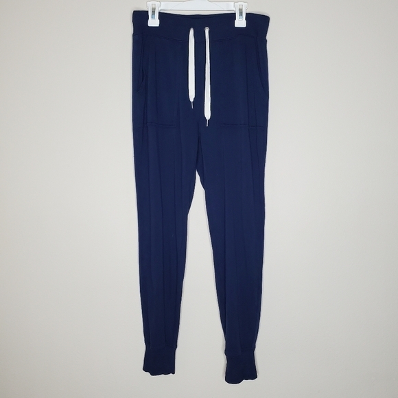 Aerie Navy Blue Ribbed Soft Lounge Jogger Sweatpants - Picture 2 of 8
